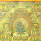 An Exquiste Painted Gold Vajra Thangka