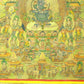 An Exquiste Painted Gold Vajra Thangka