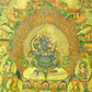 An Exquiste Painted Gold Vajra Thangka