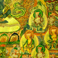 An Exquiste Painted Gold Vajra Thangka