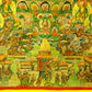 An Exquiste Painted Gold Vajra Thangka