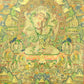 An Exquiste Painted Gold Vajra Thangka