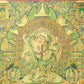 An Exquiste Painted Gold Vajra Thangka