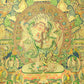 An Exquiste Painted Gold Vajra Thangka