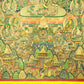 An Exquiste Painted Gold Vajra Thangka