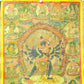 An Exquiste Painted Gold Vajra Thangka