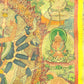 An Exquiste Painted Gold Vajra Thangka