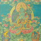 An Exquiste Painted Gold Green Tara Thangka