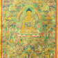 An Exquiste Painted Gold Gautama Buddha Thangka