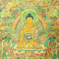 An Exquiste Painted Gold Gautama Buddha Thangka