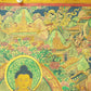 An Exquiste Painted Gold Gautama Buddha Thangka