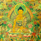 An Exquiste Painted Gold Gautama Buddha Thangka