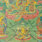 An Exquiste Painted Gold Green Tara Thangka