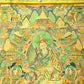 An Exquiste Painted Gold Padmasambhava Thangka