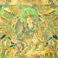 An Exquiste Painted Gold Padmasambhava Thangka