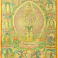 An Exquiste Painted Gold Thousand-armed Avalokiteshvara Thangka