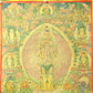 An Exquiste Painted Gold Thousand-armed Avalokiteshvara Thangka