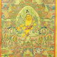 An Exquiste Painted Gold Mammon Cowhide Thangka