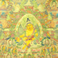 An Exquiste Painted Gold Mammon Cowhide Thangka