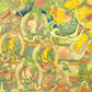 An Exquiste Painted Gold Mammon Cowhide Thangka