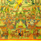 An Exquiste Painted Gold Mammon Cowhide Thangka