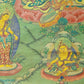 An Exquiste Painted Gold Green Tara Thangka