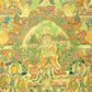 An Exquiste Painted Gold Padmasambhava Thangka