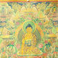 An Exquiste Painted Gold Gautama Buddha Thangka