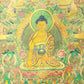 An Exquiste Painted Gold Gautama Buddha Thangka