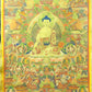 An Exquiste Painted Gold Gautama Buddha Thangka