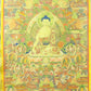 An Exquiste Painted Gold Gautama Buddha Thangka