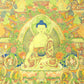 An Exquiste Painted Gold Gautama Buddha Thangka