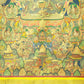 An Exquiste Painted Gold Tara Cowhide Thangka