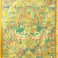 An Exquiste Painted Gold Kubera Thangka