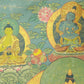 An Exquiste Painted Gold Four-Armed Avalokiteshvara Thangka