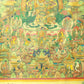 An Exquiste Painted Gold Kubera Thangka