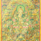 An Exquiste Painted Gold Four-Armed Avalokiteshvara Thangka