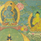 An Exquiste Painted Gold Four-Armed Avalokiteshvara Thangka