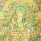 An Exquiste Painted Gold Four-Armed Avalokiteshvara Thangka