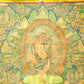 An Exquiste Painted Gold Vajra Thangka