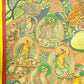 An Exquiste Painted Gold Vajra Thangka