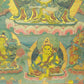 An Exquiste Painted Gold Four-Armed Avalokiteshvara Thangka