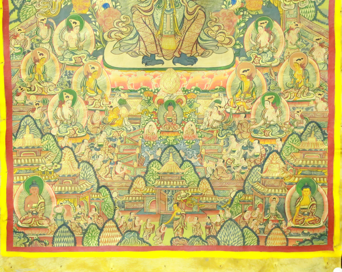 An Exquiste Painted Gold Siddhartha Thangka