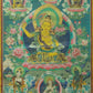 An Exquiste Painted Gold Manjusri Thangka