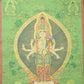 An Exquiste Painted Gold Eleven-faced Avalokiteshvara Thangka