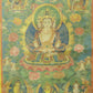 An Exquiste Painted Gold Tara Thangka