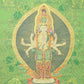 An Exquiste Painted Gold Eleven-faced Avalokiteshvara Thangka