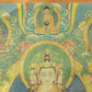 An Exquiste Painted Gold Tara Thangka