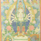 An Exquiste Painted Gold Eleven-faced Avalokiteshvara Thangka