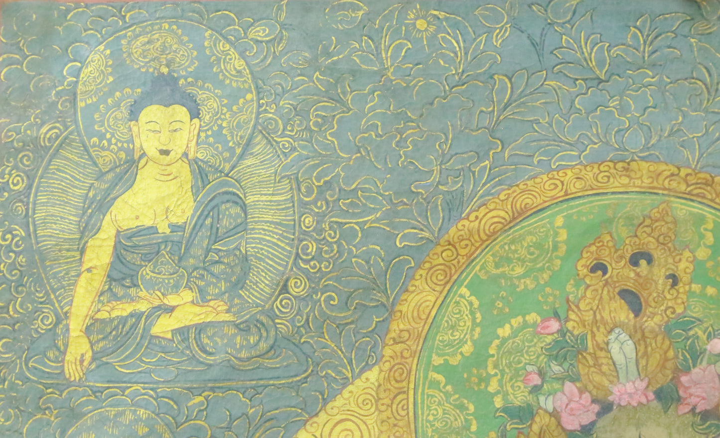 An Exquiste Painted Gold White Tara Thangka